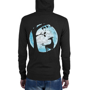 By the light of the moon lightweight Unisex zip hoodie